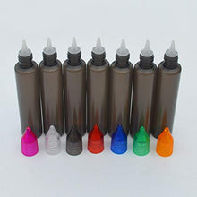 Trasparente Bottiglia di stile di plastica vuota di 100pcs della penna vuota con bottiglia di plastica nera di plastica 30ml con cappuccio variopinto e punta lunga e bottiglia liquida Bottiglia di vet