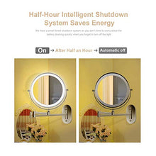 Specchio, Specchio da Bagno con luci a LED a Parete, Specchio per Il Trucco di vanità Touch Screen con ingrandimento 10x, Specchio da Barba Girevole a 360 ° ed Estensibile, Specchio cosmetico per Spa
