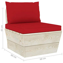 vidaXL Divano da Giardino a 4 Posti su Pallet con Cuscini Legno Abete
