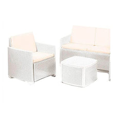 Set Etna 4 Pz.Rattan C/C Bianc