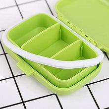 2 portapillole organizer in plastica per pillole, dispenser per tablet, 3 scomparti