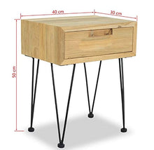 Pissente - Comodino con piede in metallo, per divano, rustico, tavolo da casa, hotel, ufficio, 40 x 30 x 50 cm