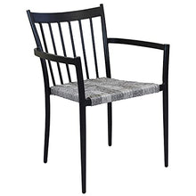 Poltrona Martinica nera in alluminio, da 55x86x57 cm Nero