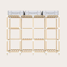 JFFFFWI Guardaroba Semplice Armadio in Legno massello 165 * 165 * 45cm Guardaroba (Colore: C)