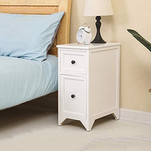 Comodino HAIZHEN Armadio Stretto, for Camera da Letto, Piccolo Tavolo 2 cassetti/Completamente assemblato/Risparmia Spazio (Size : 25 * 40 * 53cm)