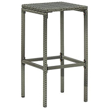 vidaXL Sgabelli da Bar con Cuscini 3 pz Neri in Polyrattan
