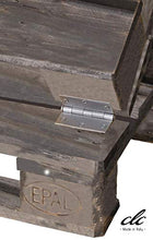 Divano divanetto 2 posti con Ruote, in Pallet EPAL per Esterno e Giardino -Made in Italy- Imbrunito Moka, 120x80x78