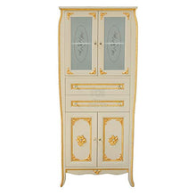 Shop Chic Colonna Bagno barocca con Maniglie Dorate e Decorazioni in Foglia Oro