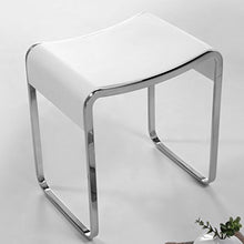 KKR Design - Sgabello da bagno in pietra artificiale, modello Stool-E, superficie lucida