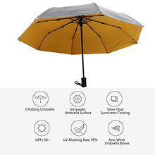 Oumefar Ombrellone Mini 3 Pieghevole Anti UV Colla Argento