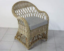 fantasie d oriente Poltrona in Vimini Naturale Intreccio in Rattan Traforata con Cuscino Salotto