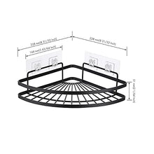 Umi. Essentials BSC219DF-BK-P2 - Mensola autoadesiva per bagno, confezione da 2 pezzi, colore nero opaco