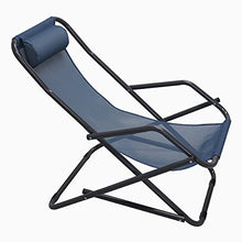 Homecall Sedia a dondolo pieghevole in alluminio colore blu