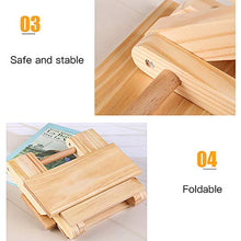 Duless Sgabello pieghevole in legno massiccio Mazza, sgabello quadrato