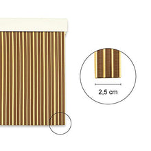 Tenda spaghetti anti insetti | Tenda a fili di plastica in PVC ed asta in alluminio | Perfetta per porte esterne ed interne | Marrone-Beige | 210 * 120