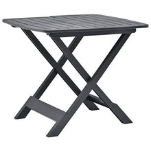 E E-NICES Tavolo da Giardino Antracite 79x72x70 cm in Plastica