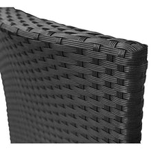 OUSEE Sedie da Giardino 2 pz in Polyrattan Nere