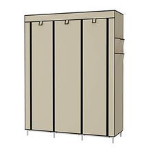 UDEAR Armadio Piccolo Cabina Guardaroba Appendiabiti Richiudibile in Tessuto Non Tessuto Beige