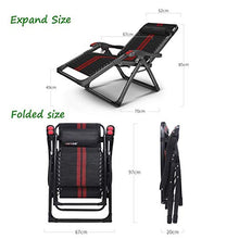 DGHJK Sedia Pieghevole a gravità Zero con Comodi Cuscini Lettino Relax Regolabile per Esterni da Giardino per Ponte Beach Yard Carico Massimo 200 kg