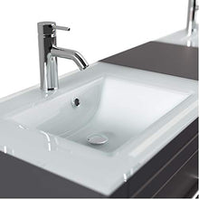 Mobile bagno a terra Vitro Modern con lavabos in vetro antracite satinato