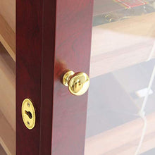 Accessori per sigari Cigar Humidor - High-end in legno Cigar Humidor Cedar 3 Vassoi di visualizzazione foderato di dialogo ciga Desktop Gabinetto vetro temperato portasigari W igrometro mantenerlo fre