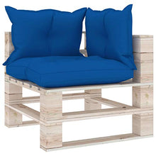 FAMIROSA Divano Angolare da Giardino in Pallet con Cuscini Legno di Pino-6064