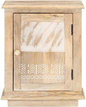 H-CAR Comodino Comodino ad 1 Anta 40x30x46 Cm in Massello di Mango