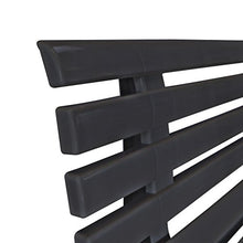 Tuduo - Panchina da giardino in plastica, 145,5 x 49 x 74 cm, grigio antracite