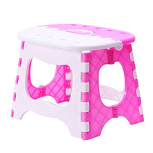 VORCOOL, sgabello pieghevole in plastica, portatile, per camera dei bambini, bagno, cucina, soggiorno, (rosa)