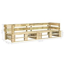 E E-NICES Divano Pallet da Giardino a 2 Posti in Legno
