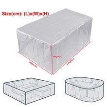GUODIU Copertura Tavolo Esterno 210x140x80cm Impermeabil Copritavolo da Esterno Anti-UV per Esterno e Interno, Nero