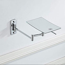 Specchio da Bagno Specchi da Barba Specchi da Trucco Montaggio a Parete 3X Ingrandimento Girevole Estensibile Pieghevole per Hotel Vanity Chrome