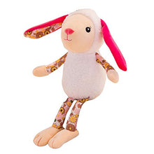 Catkoo, Coniglietto di Peluche, 35 cm, con Stampa Floreale, Bianco
