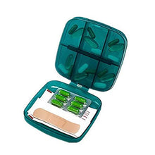 Contenitore per pillole con contenitore per medicina con multi borsa portatile, scatola verde con borsa