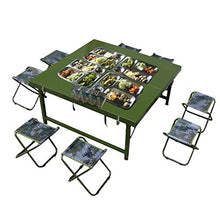 Set Tavolo e Sedia da Esterno Set da Tavolo e Sedia da Campeggio all'aperto, Tavolo Portatile Portatile in Acciaio, Tavolo da Ufficio e Sedia Multifunzione da Ufficio all'aperto