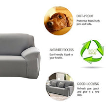seebesteu Copridivano con Penisola Chaise Longe Elasticizzato per Divano a Forma di L (Grigio, 3 Posti+3 Posti)