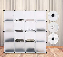 ASUKALE Armadio in plastica portatile con 16 cubi (140 × 35 × 140)