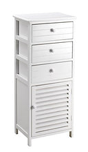 King Home C656897 Cassettiera 3 Cassetti con Anta, Bianco
