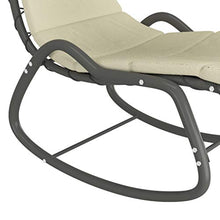 vidaXL Dondolo da Giardino Crema 160x80x195 cm in Tessuto