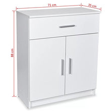 Credenza in Truciolato 71x35x88 cm Bianca