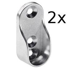 Asta 30 cm/30 x 15 mm cromato tubo armadio di superficie - Set per vestimento ripostiglio o per gli angoli