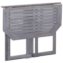 SKM Tavolo da Balcone Pieghevole 90x50x74 cm in Massello di Acacia