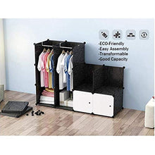 Armadio a cubo, grande, portatile, con binari per appendere e martello in legno, metallo, 183x47x183cm