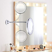 BD.Y Specchi per Trucco Specchio a LED con Specchio cosmetico 10X a Specchio aspirante per Bagno