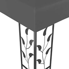 vidaXL Gazebo con Tetto Doppio 3x4 m Antracite