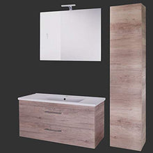 OGOMONDO Mobile da bagno sospeso Spring Corda con Colonna specchio MADE IN ITALY
