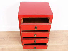 Yajutang - Cassettiera cinese in legno massiccio, colore: rosso