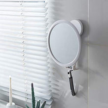 XCAYBH - Specchio da bagno con ventosa girevole a 360°, impermeabile, con supporto per rasatura