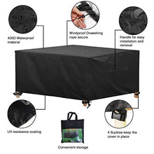 HUTHIM Coperture per Mobili da Giardino,Copertura Tavolo Giardino Esterno 242 X 162 X 100cm Rectangular Copritavolo Impermeabile Resistente UV Tessuto Oxford 420D, per Copri Tavolo e Sedie Da Esterno