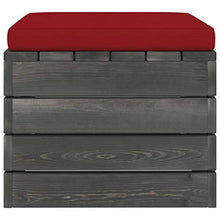 vidaXL Pouf da Giardino su Pallet con Cuscino in Legno di Pino